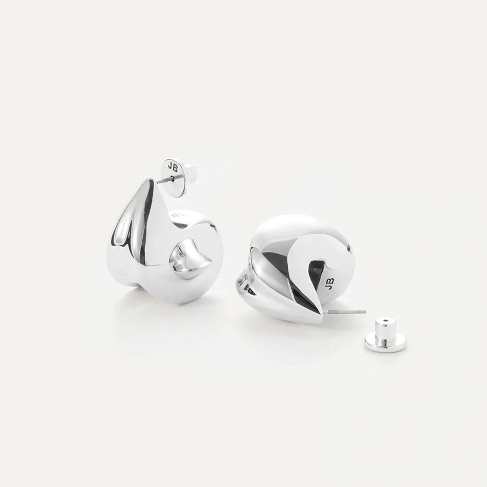Jenny Bird Nouveaux Puff Earrings - Silver - Picture 2 of 9